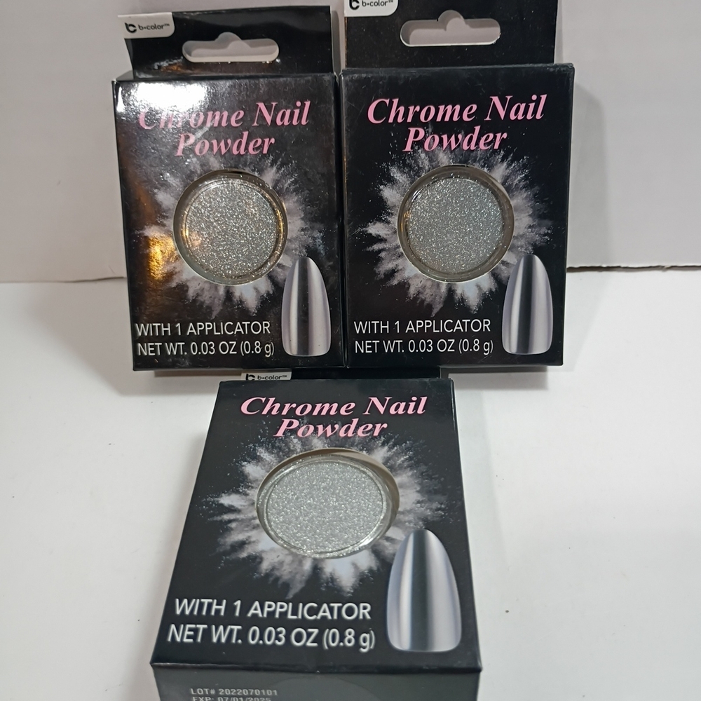 b color: Chrome Nail Powder-(With Applicator)/Nip